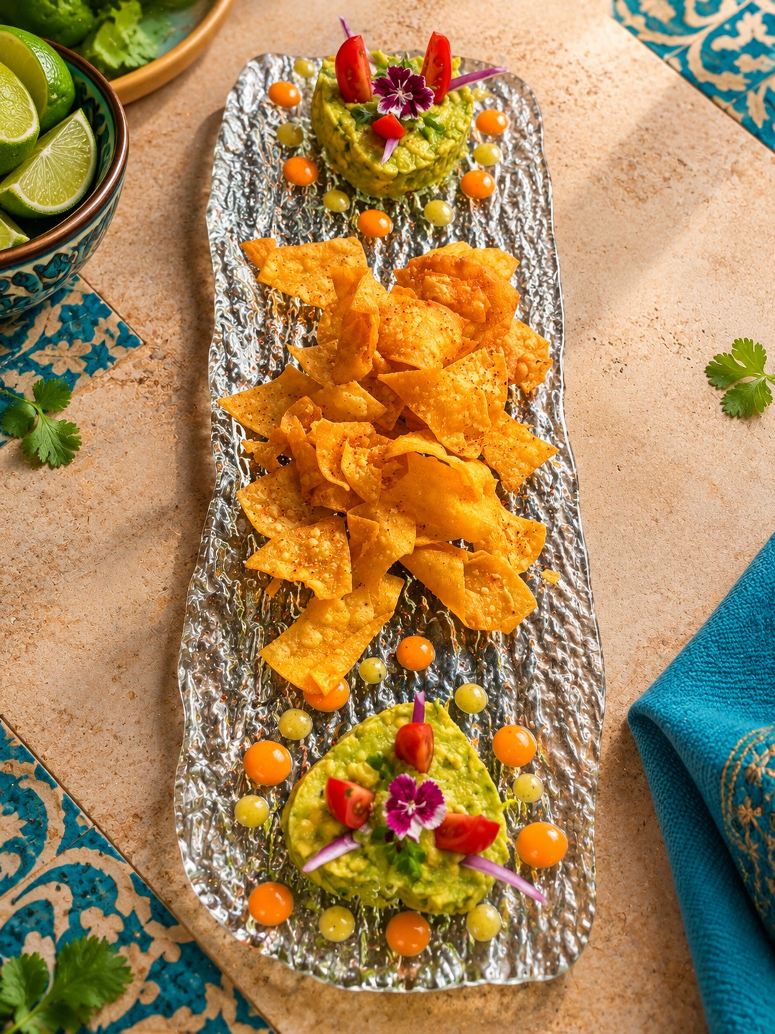 Nachos con guacamole